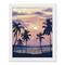 Painted Beach Scene White Framed Nautical Wall Décor